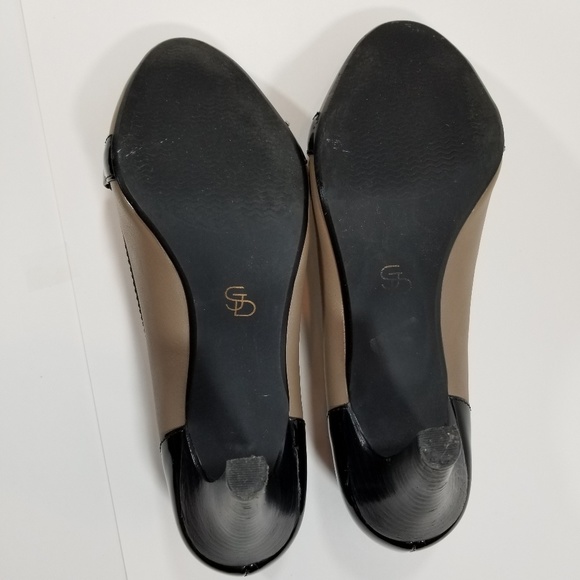 Size 9m CIRCA JOAN & DAVID LUXE BLACK AND TAN HEEL - Picture 5 of 6